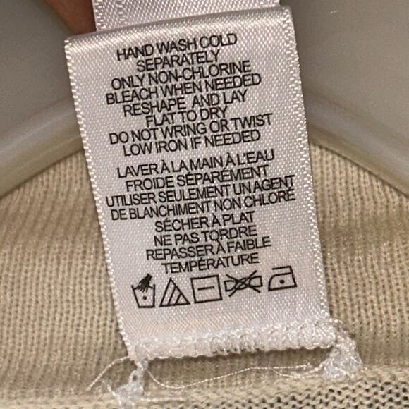 EUC Wynne Lounge Cardigan Jacket Womens Large Cream Drawstrings Layers - Picture 9 of 10